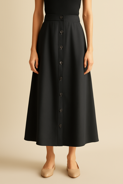 Aegean Tiered Linen Maxi Skirt