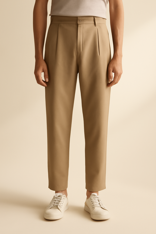 Comporta Crop Keten Pileli Pantolon