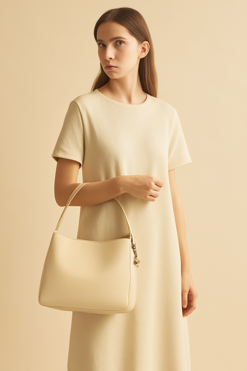 Harbor Structured Leather Shoulder Bag