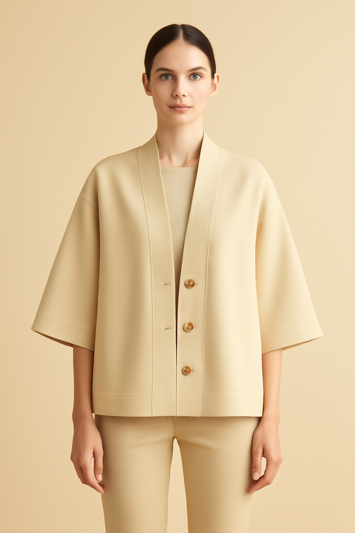 Levant Belted Wool Kimono Jacket
