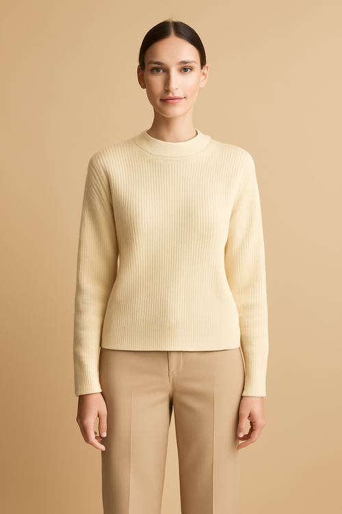 Solstice Chunky Wool Ribbed Sweater