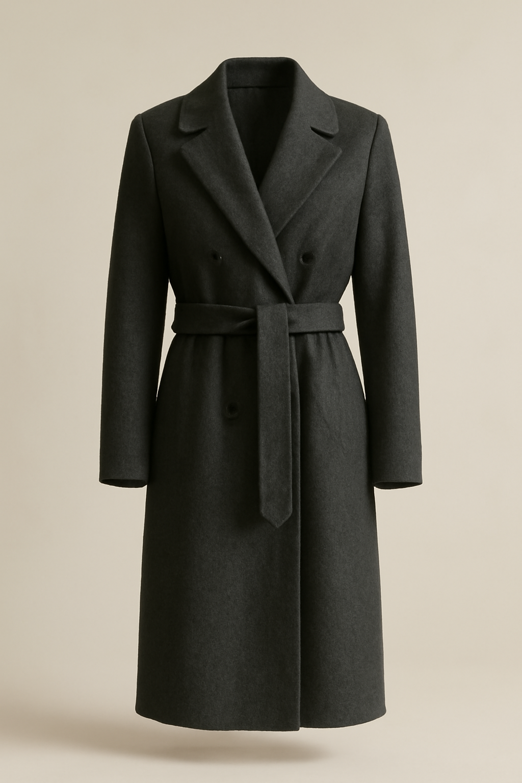 Aegean Belted Wool Trench Coat
