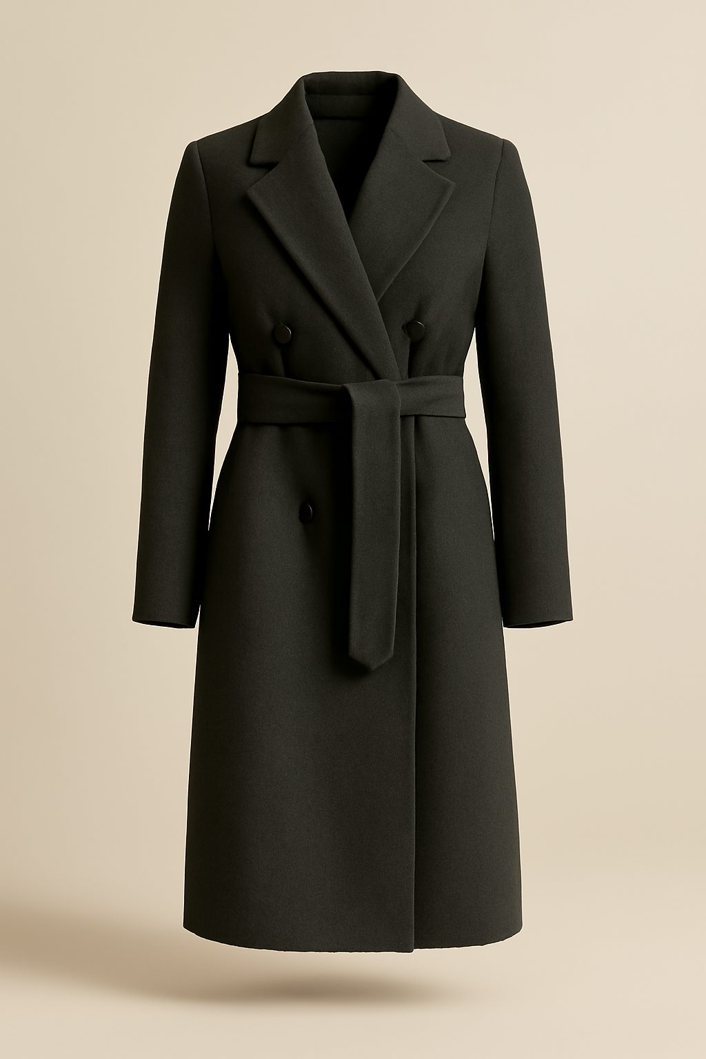 Aegean Belted Wool Trench Coat
