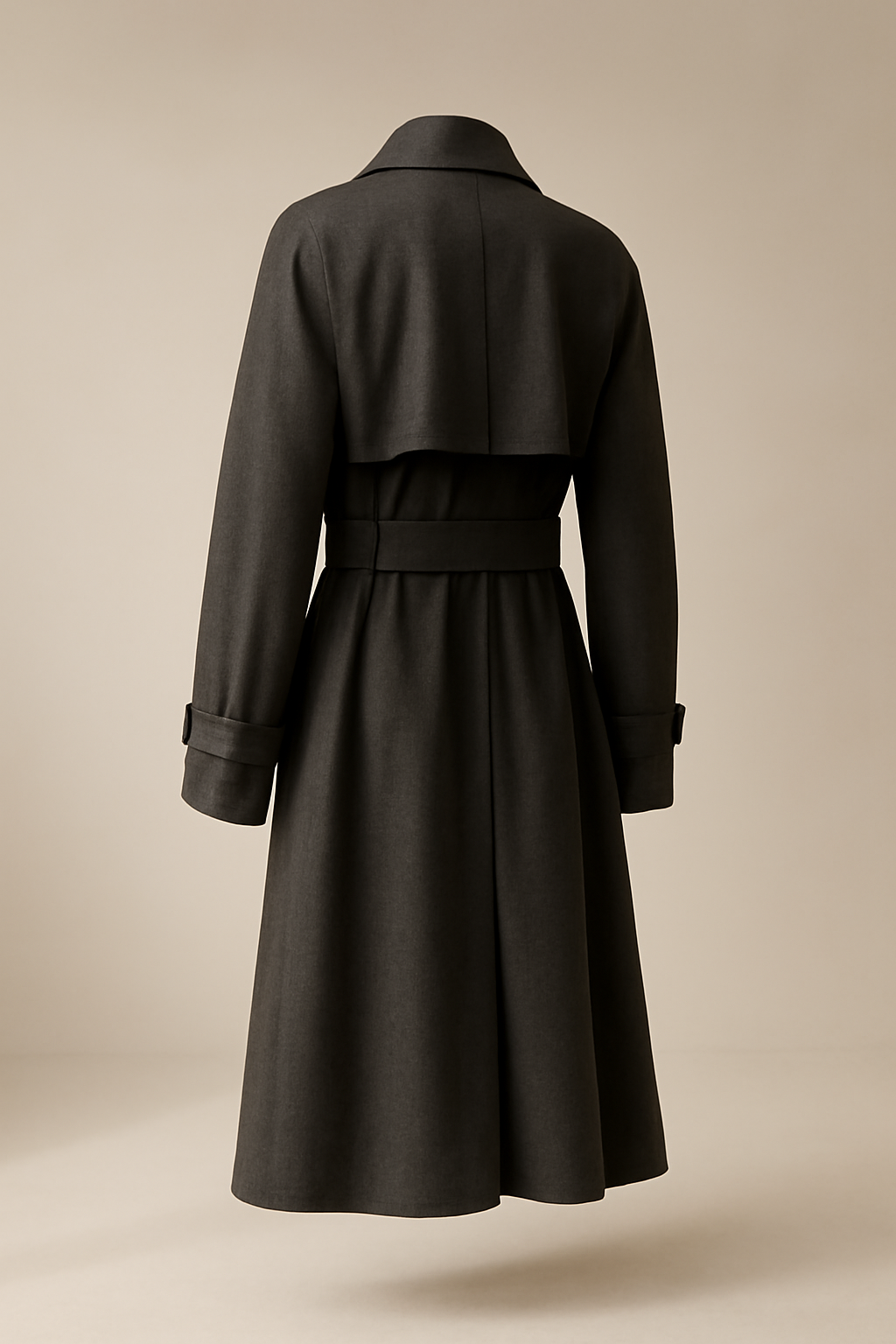 Aegean Belted Wool Trench Coat