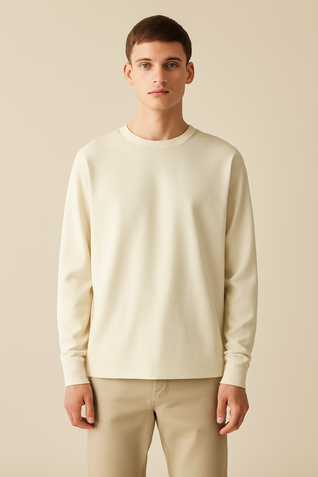 Aegean Boxy Cotton Long-Sleeve Tee