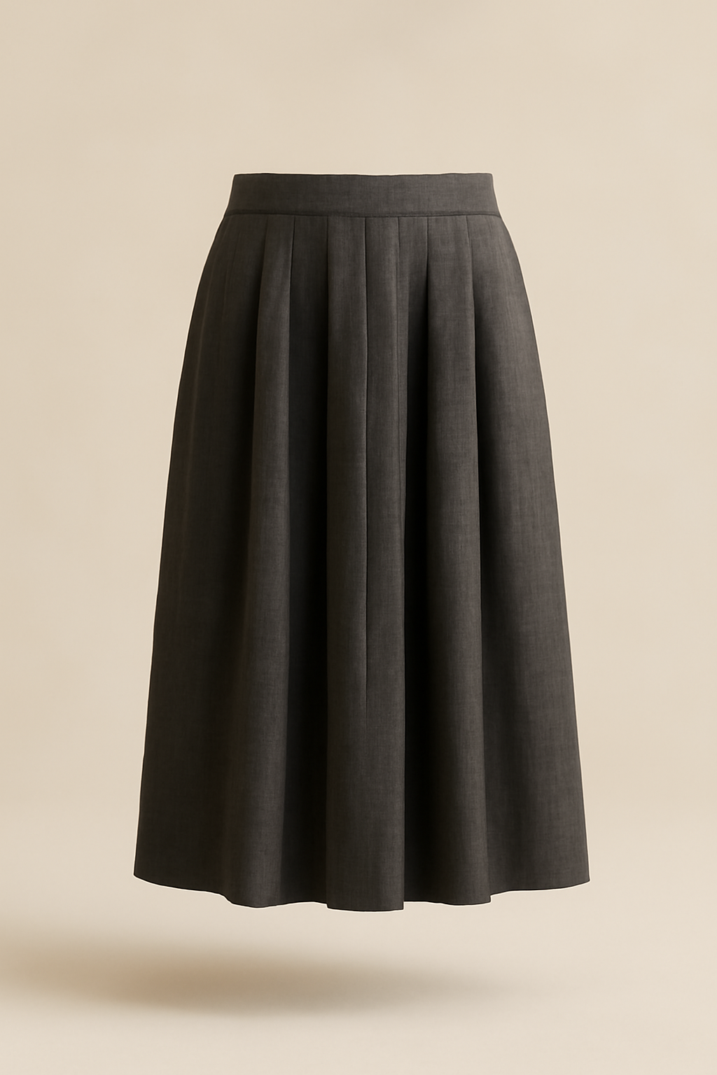 Aegean Button-Front Tencel Pleated Skirt