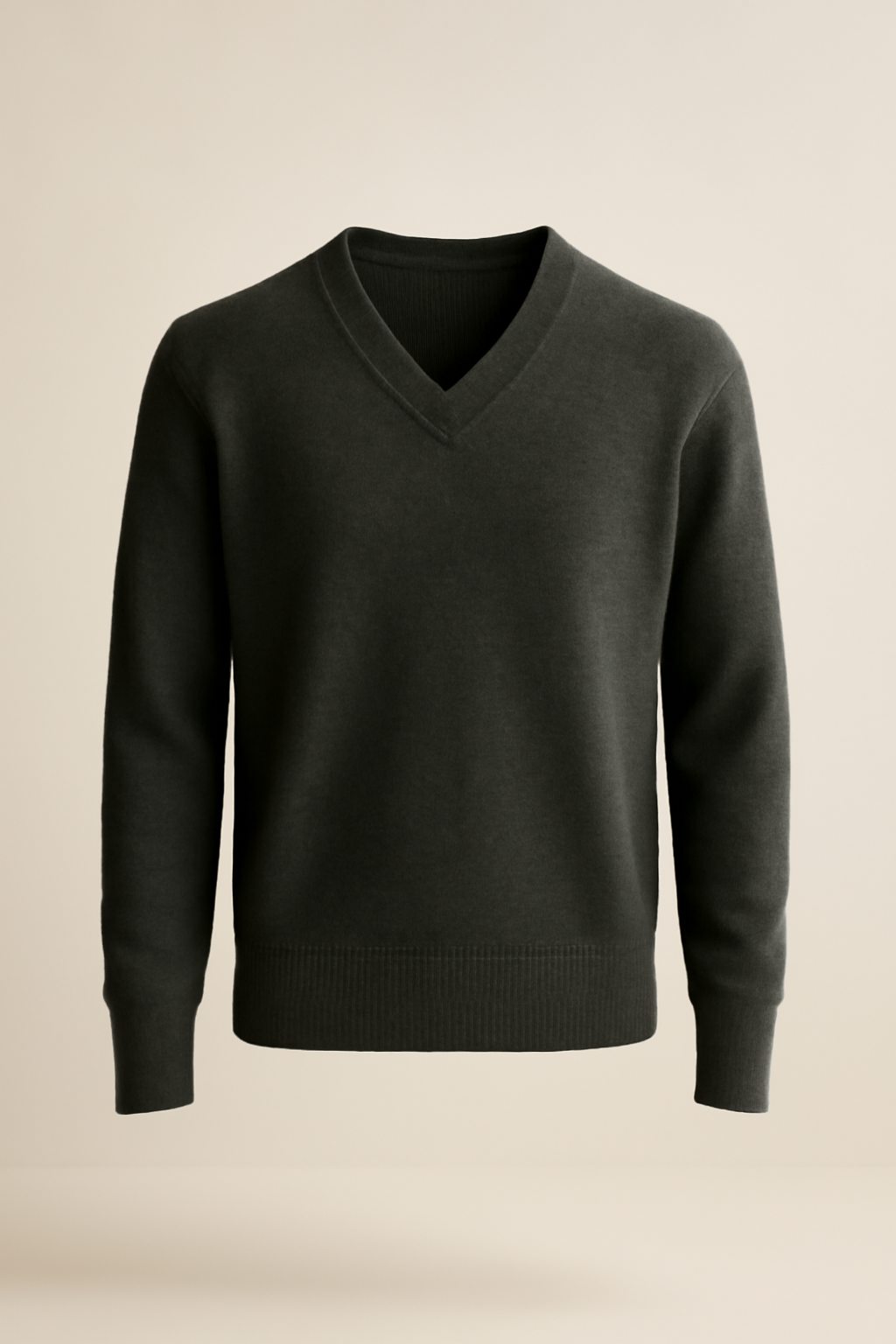 Aegean Cable-Knit Wool V-Neck Sweater