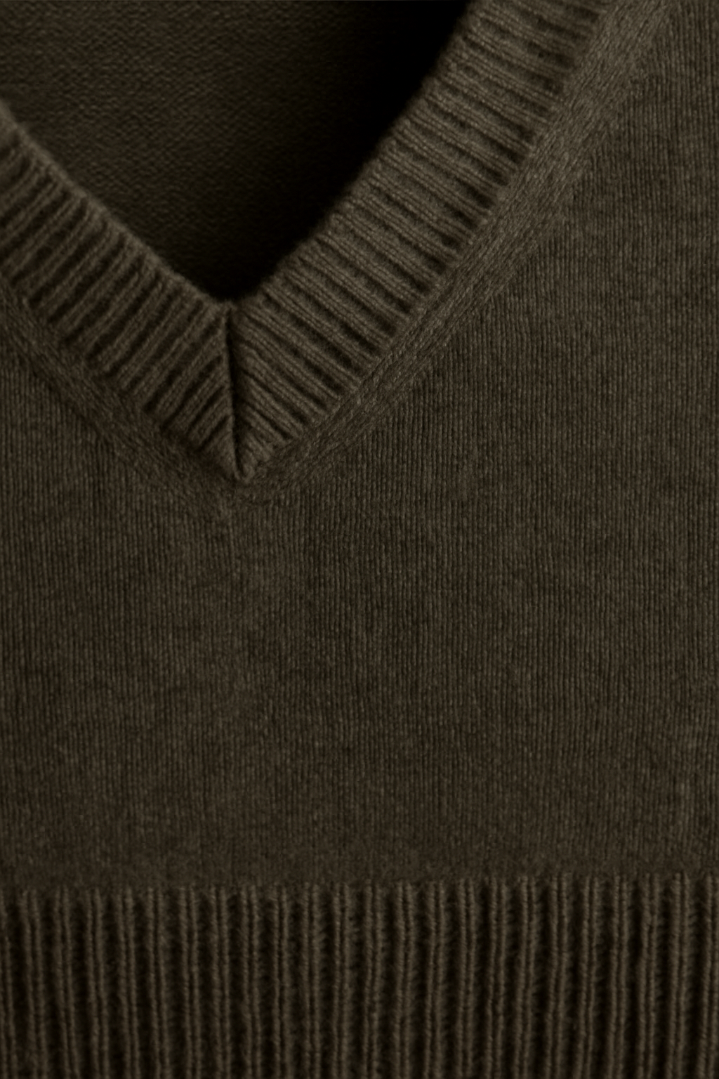 Aegean Cable-Knit Wool V-Neck Sweater