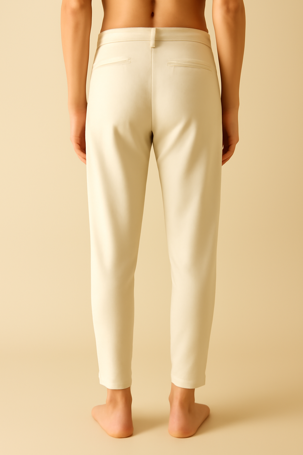 Aegean Cropped Linen Tapered Trousers