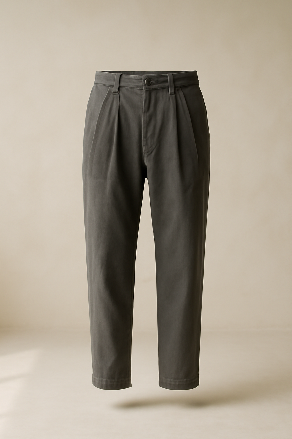 Aegean Cropped Organic Pleated Trousers