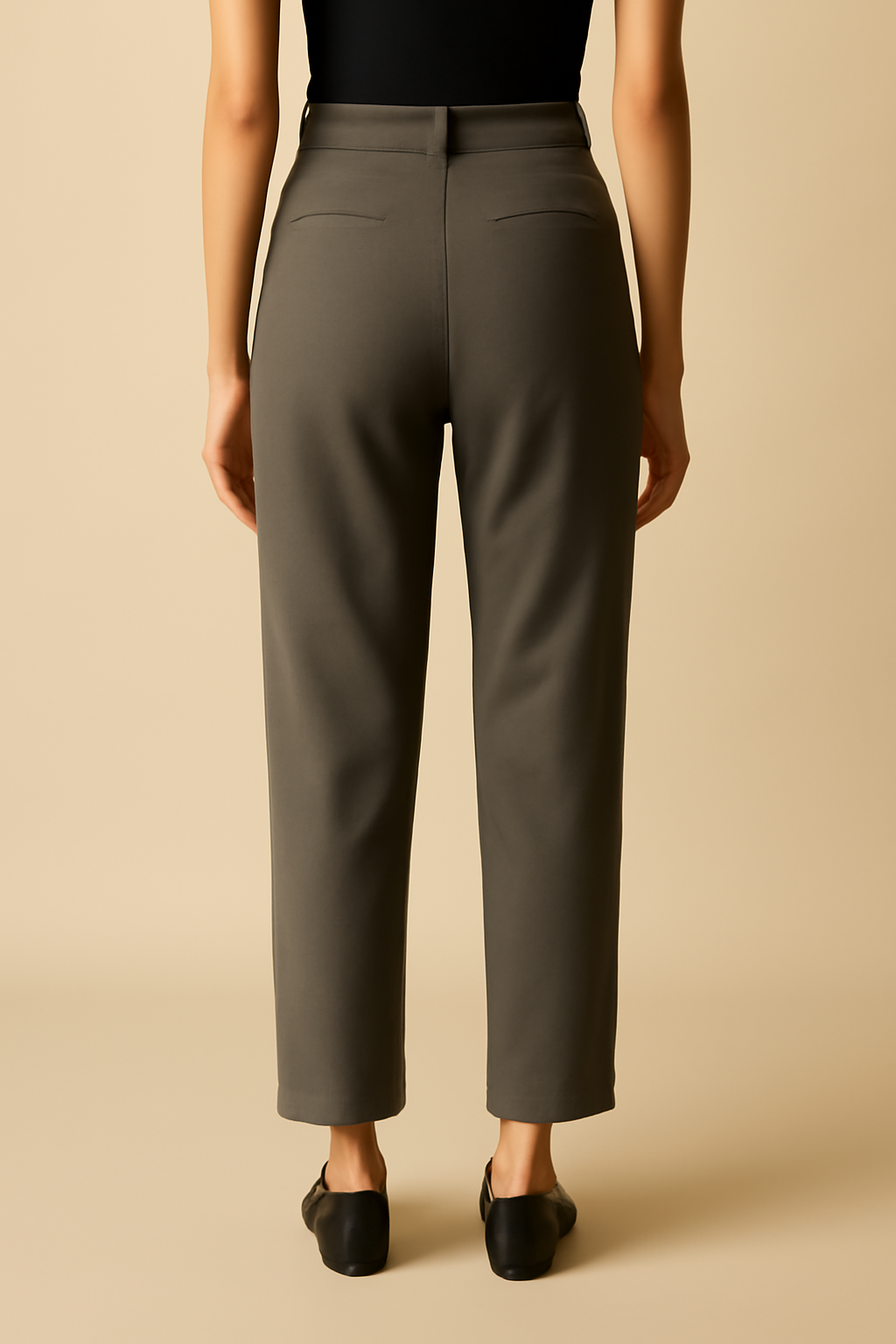 Aegean Cropped Organic Pleated Trousers