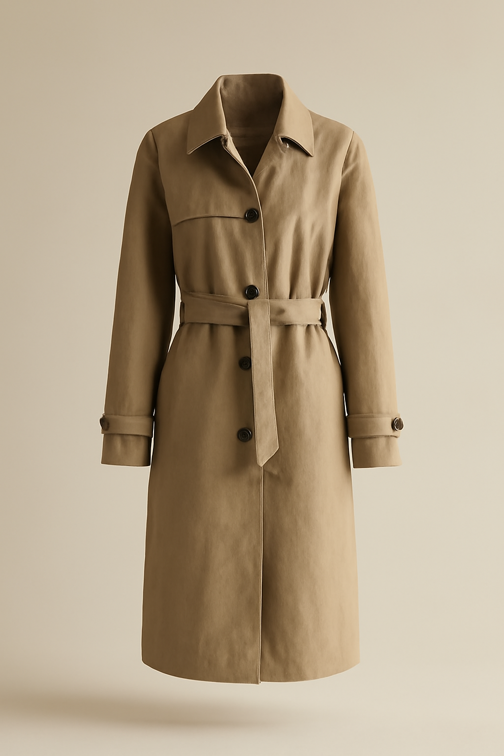 Aegean Double-Breasted Recycled Trench Coat