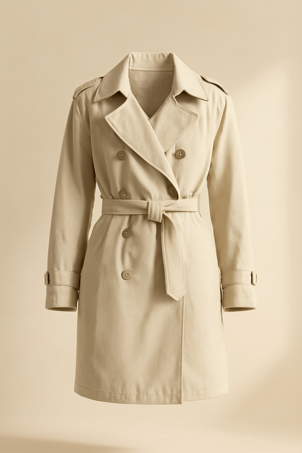 Aegean Double-Breasted Recycled Trench Coat