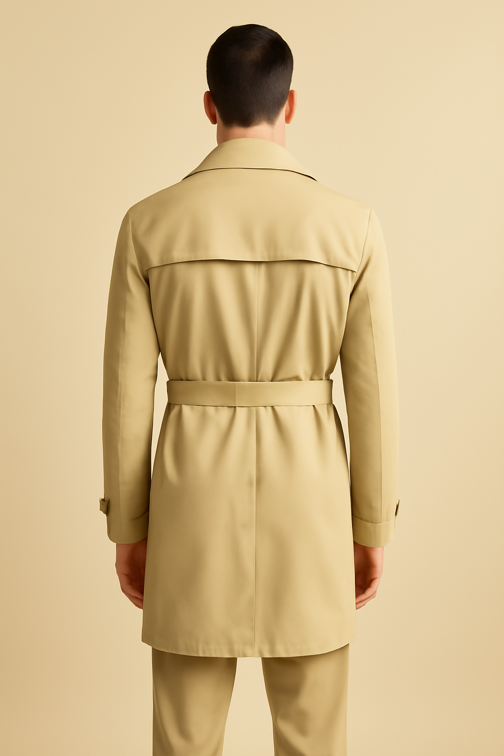 Aegean Double-Breasted Recycled Trench Coat