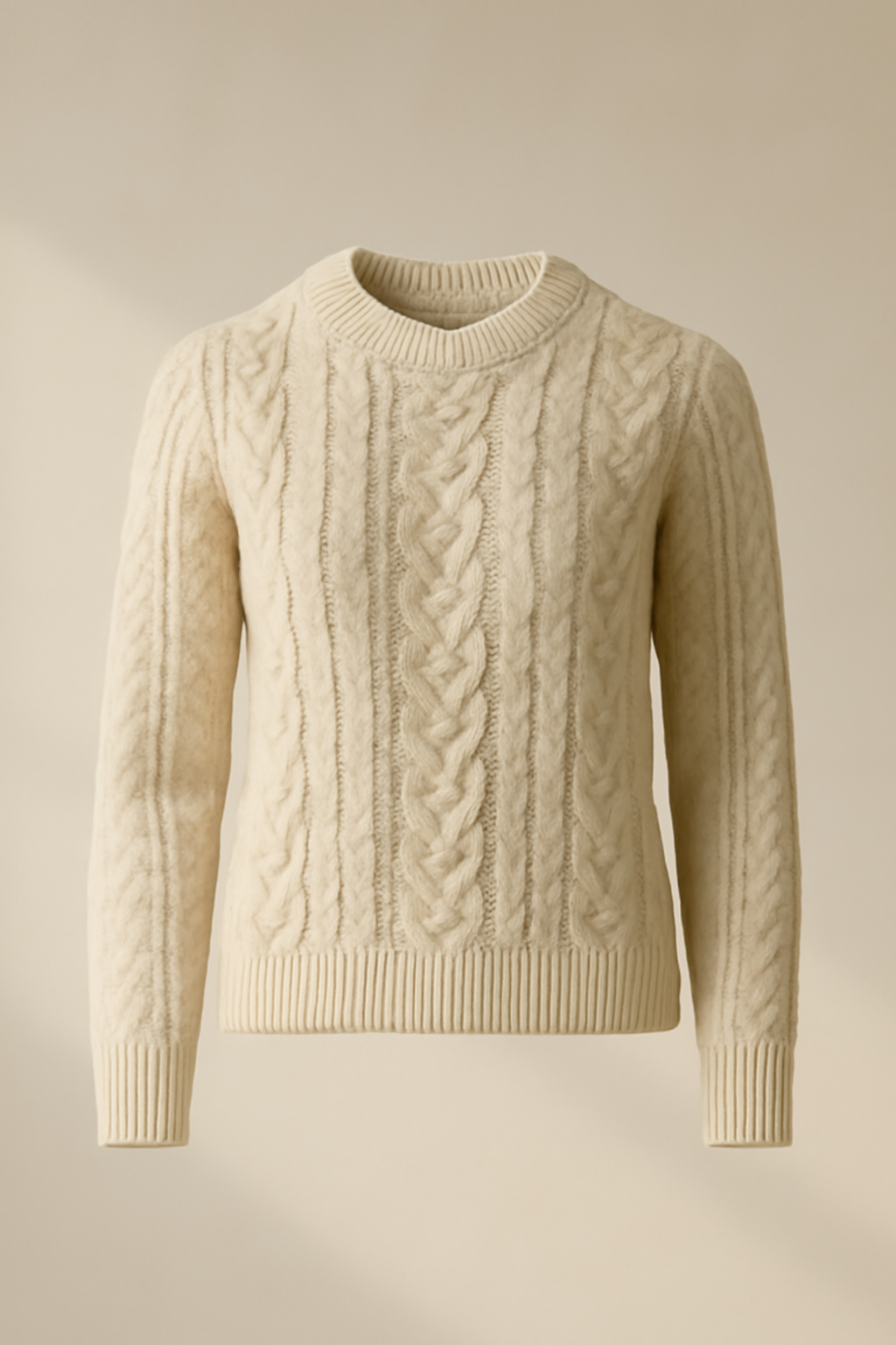 Aegean Fine-Gauge Wool Cable-Knit Sweater