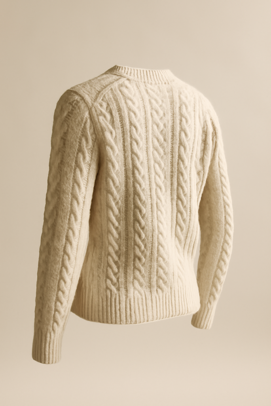 Aegean Fine-Gauge Wool Cable-Knit Sweater
