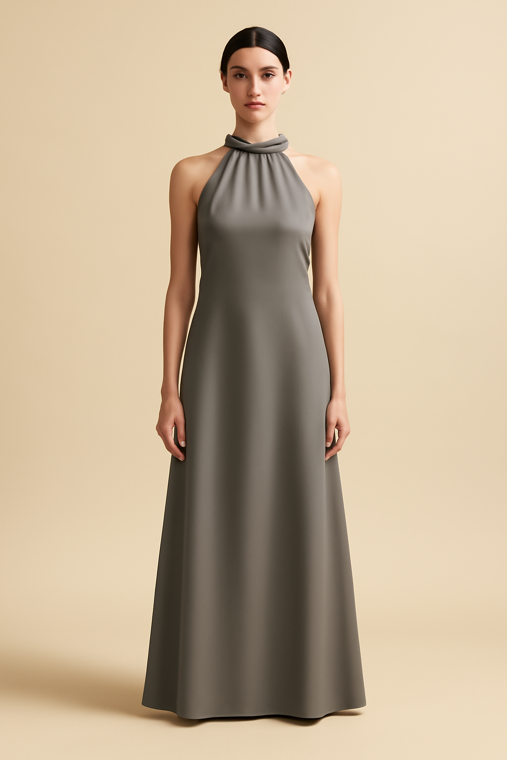 Aegean Halterneck Viscose Maxi Dress