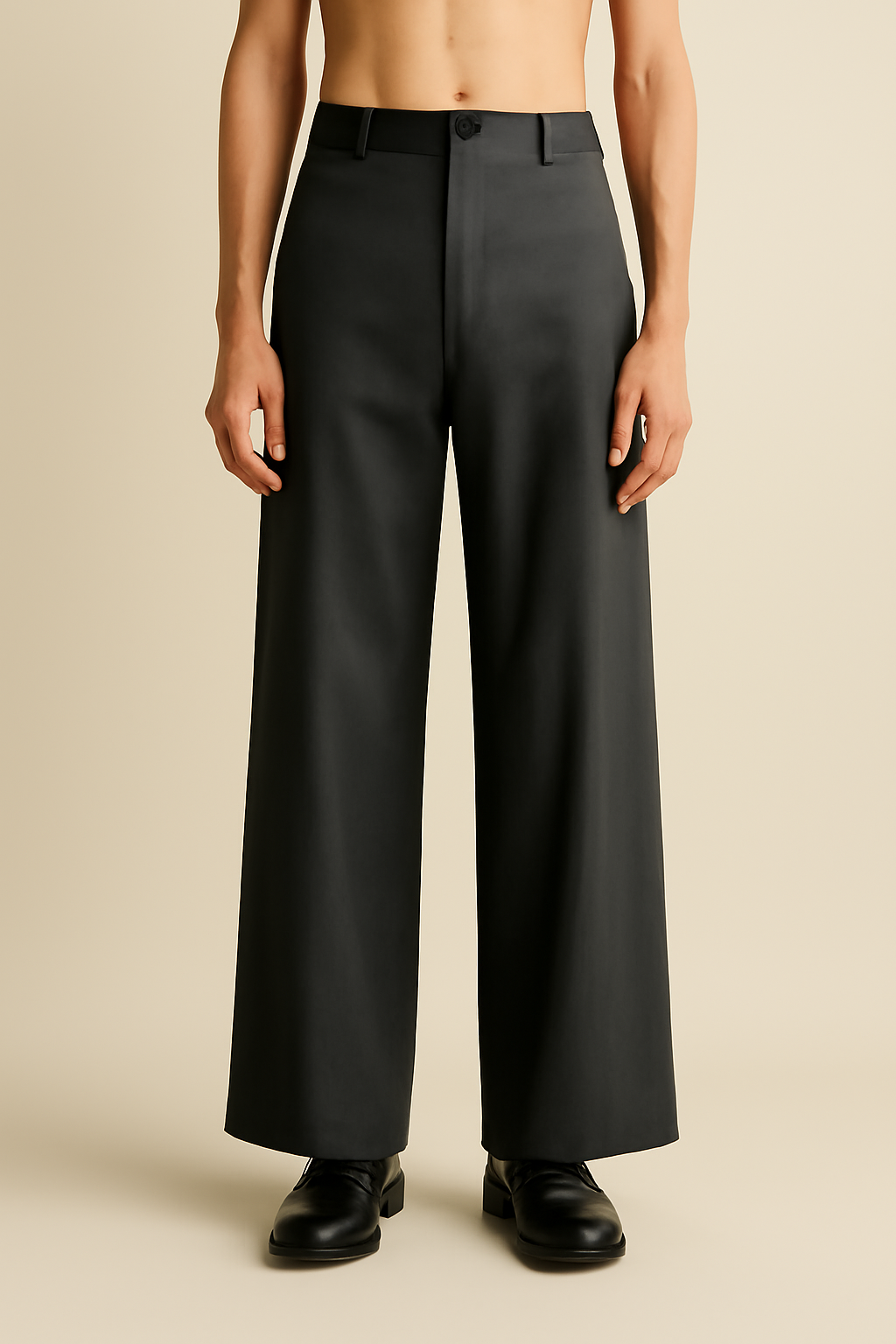 Aegean High-Rise Linen Palazzo Trousers