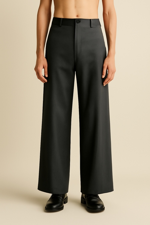 Aegean High-Rise Linen Palazzo Trousers