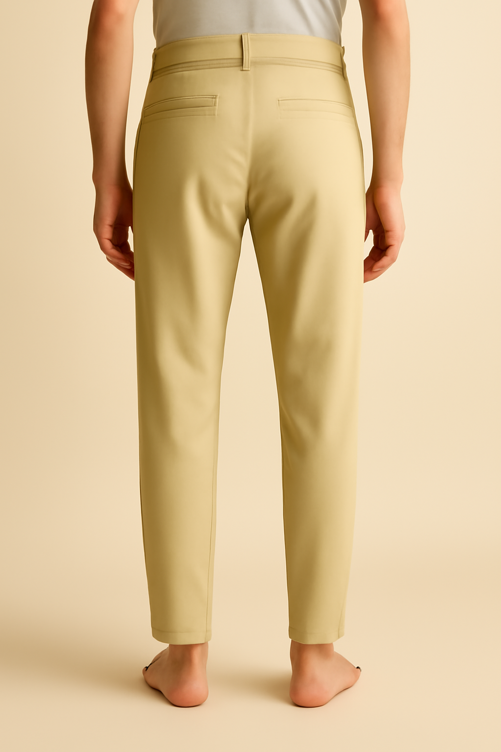 Aegean Mid-Rise Cotton Tapered Trousers