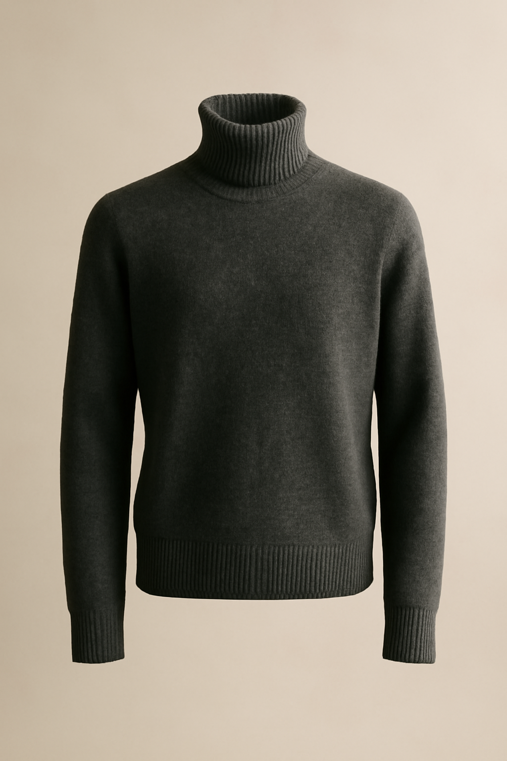 Aegean Ribbed Wool Turtleneck Sweater