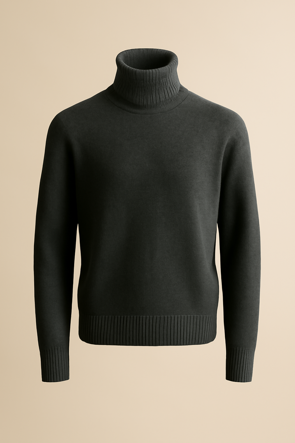 Aegean Ribbed Wool Turtleneck Sweater