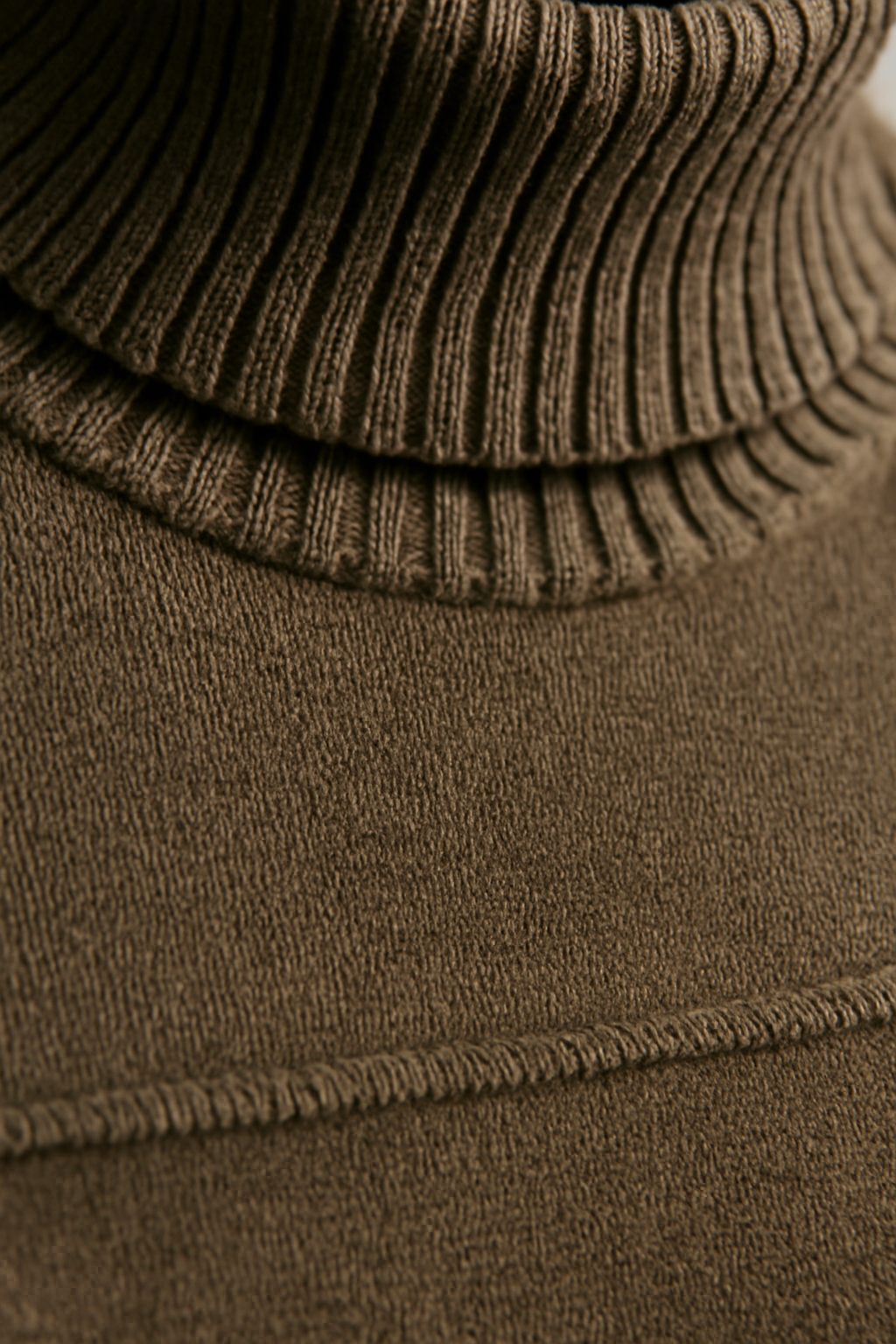 Aegean Ribbed Wool Turtleneck Sweater