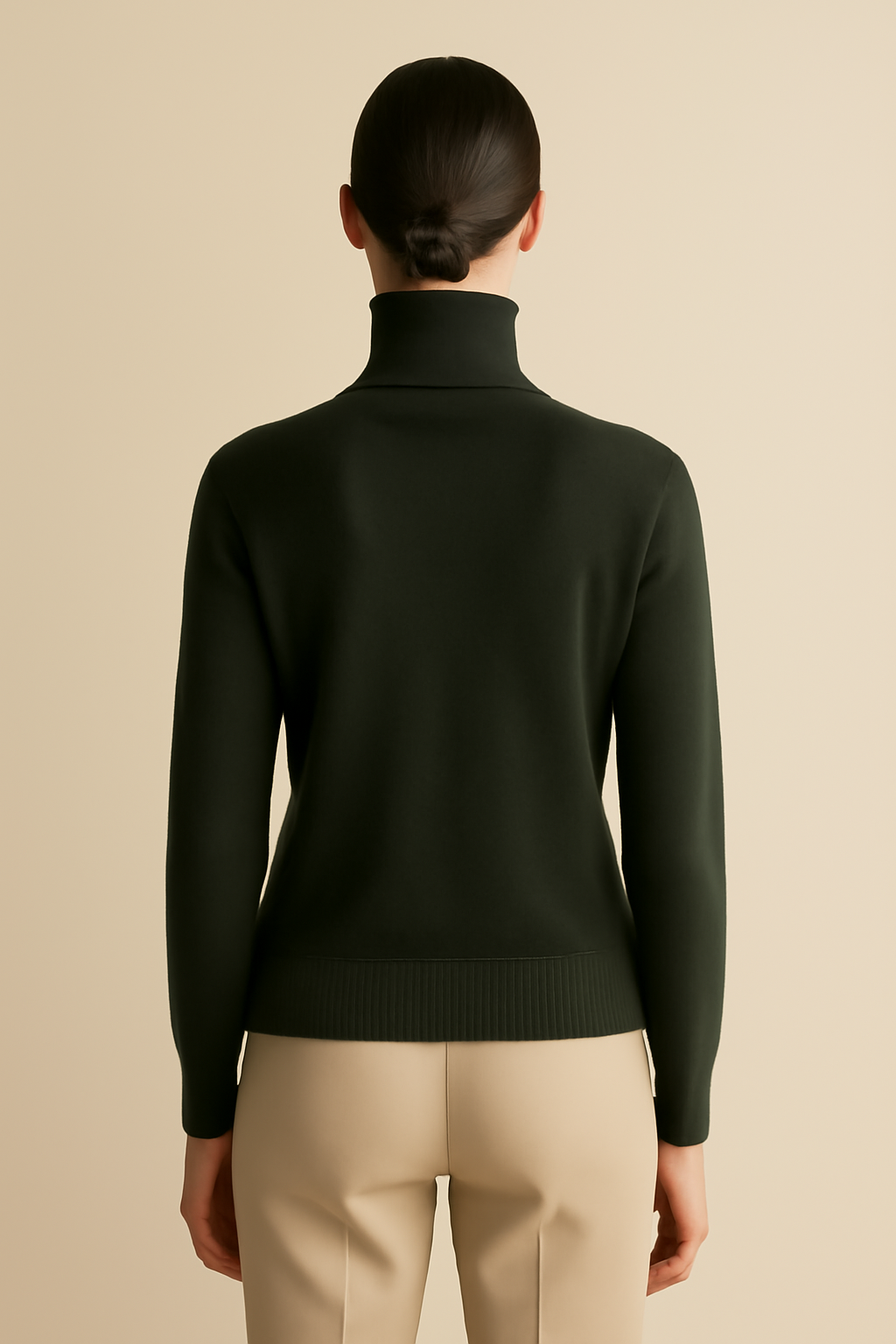Aegean Ribbed Wool Turtleneck Sweater