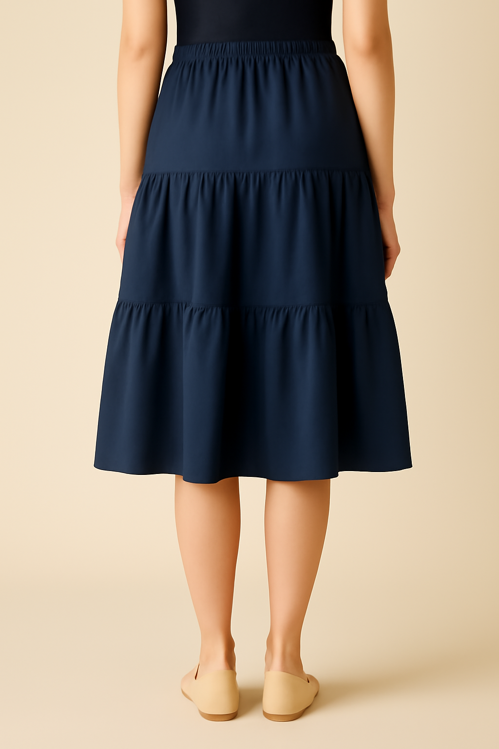Aegean Tiered Linen Maxi Skirt