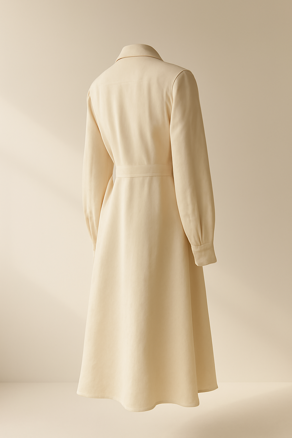 Alacati Square-Neck Linen Shirt Dress