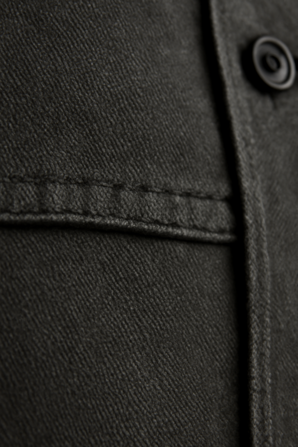 Azure Band-Collar Organic Utility Shirt