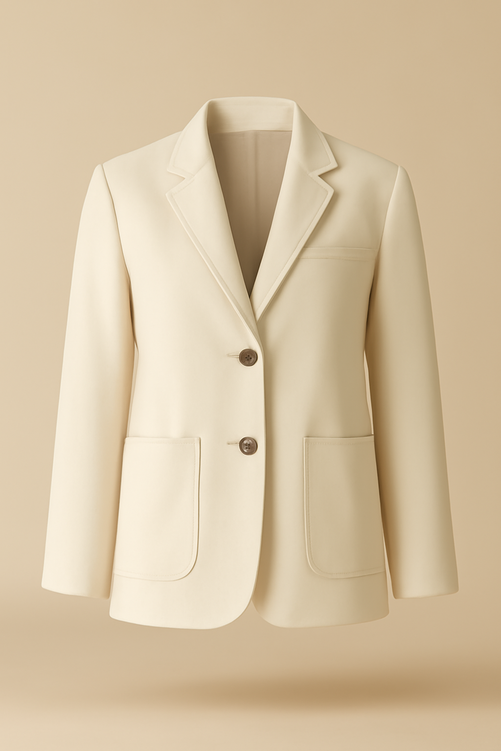 Azure Double-Breasted Recycled Blazer