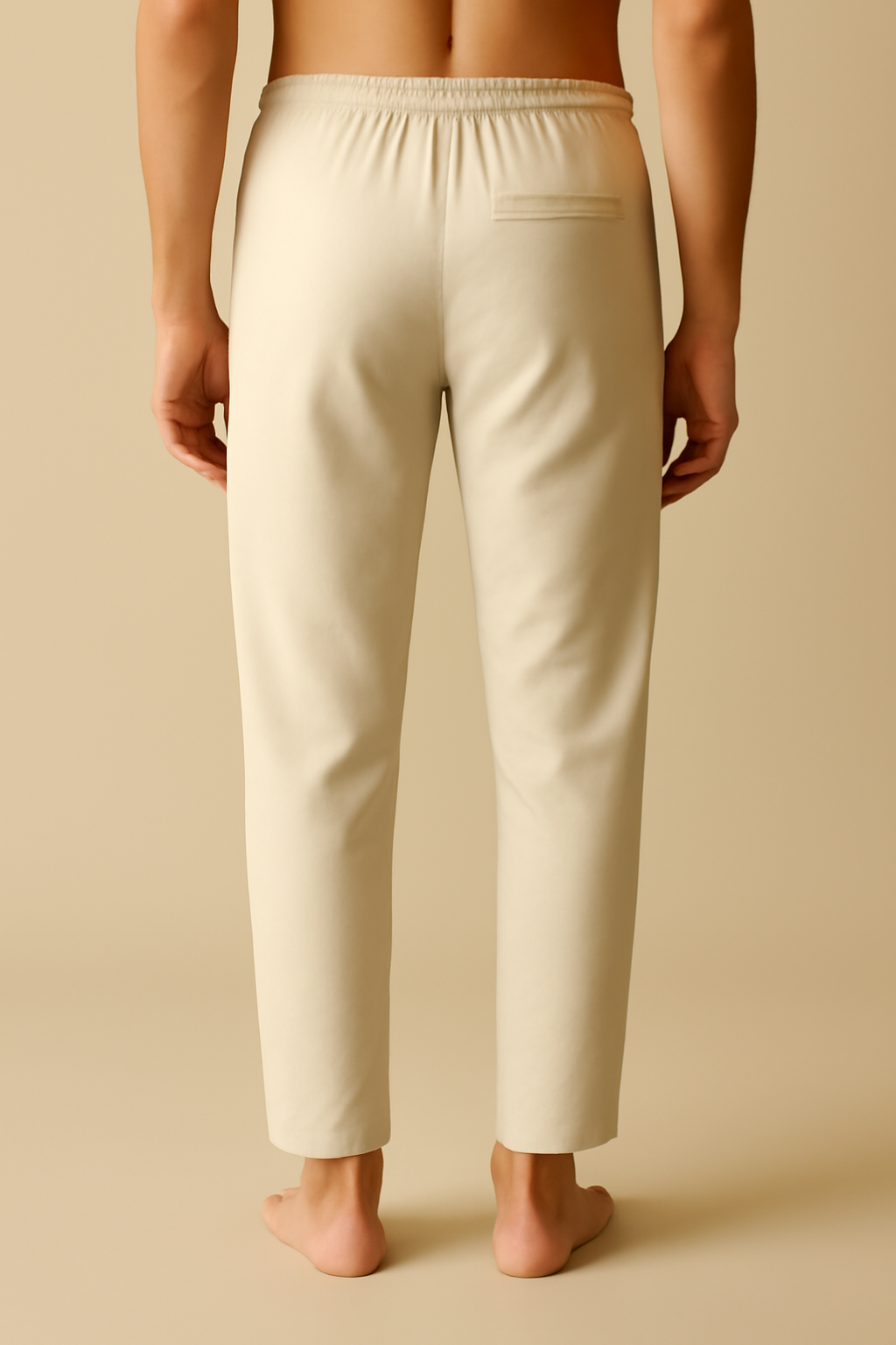 Azure Drawstring Linen Classic Trousers