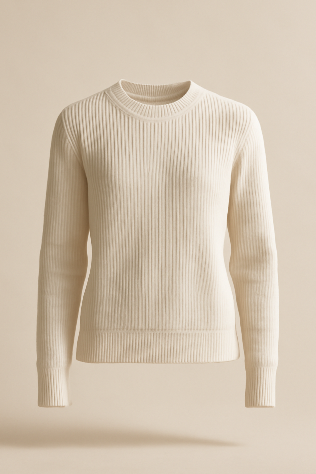 Azure Fine-Gauge Organic Ribbed Sweater