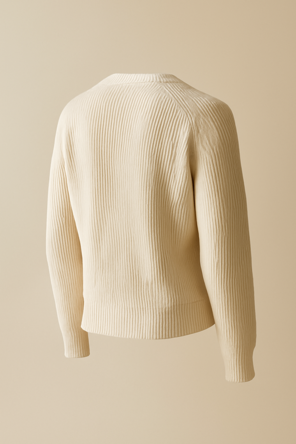 Azure Fine-Gauge Organic Ribbed Sweater