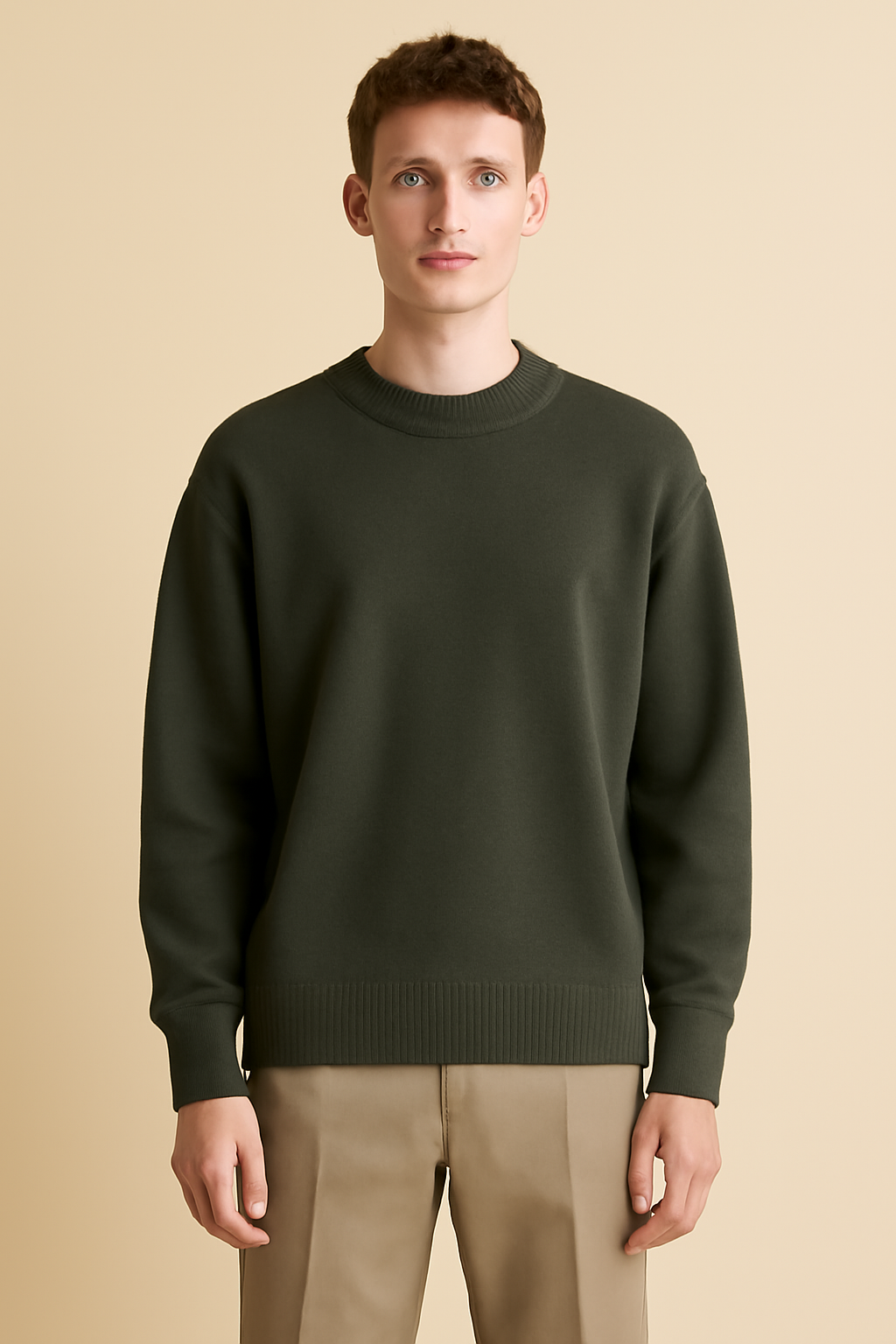 Azure Fine-Gauge Wool Oversize Sweater