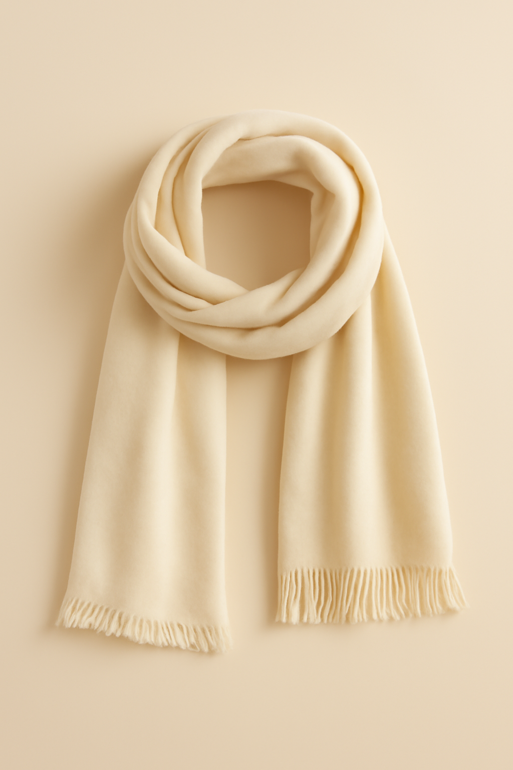 Azure Fringed Cotton Scarf