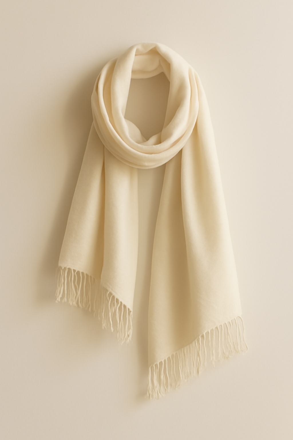 Azure Fringed Cotton Scarf