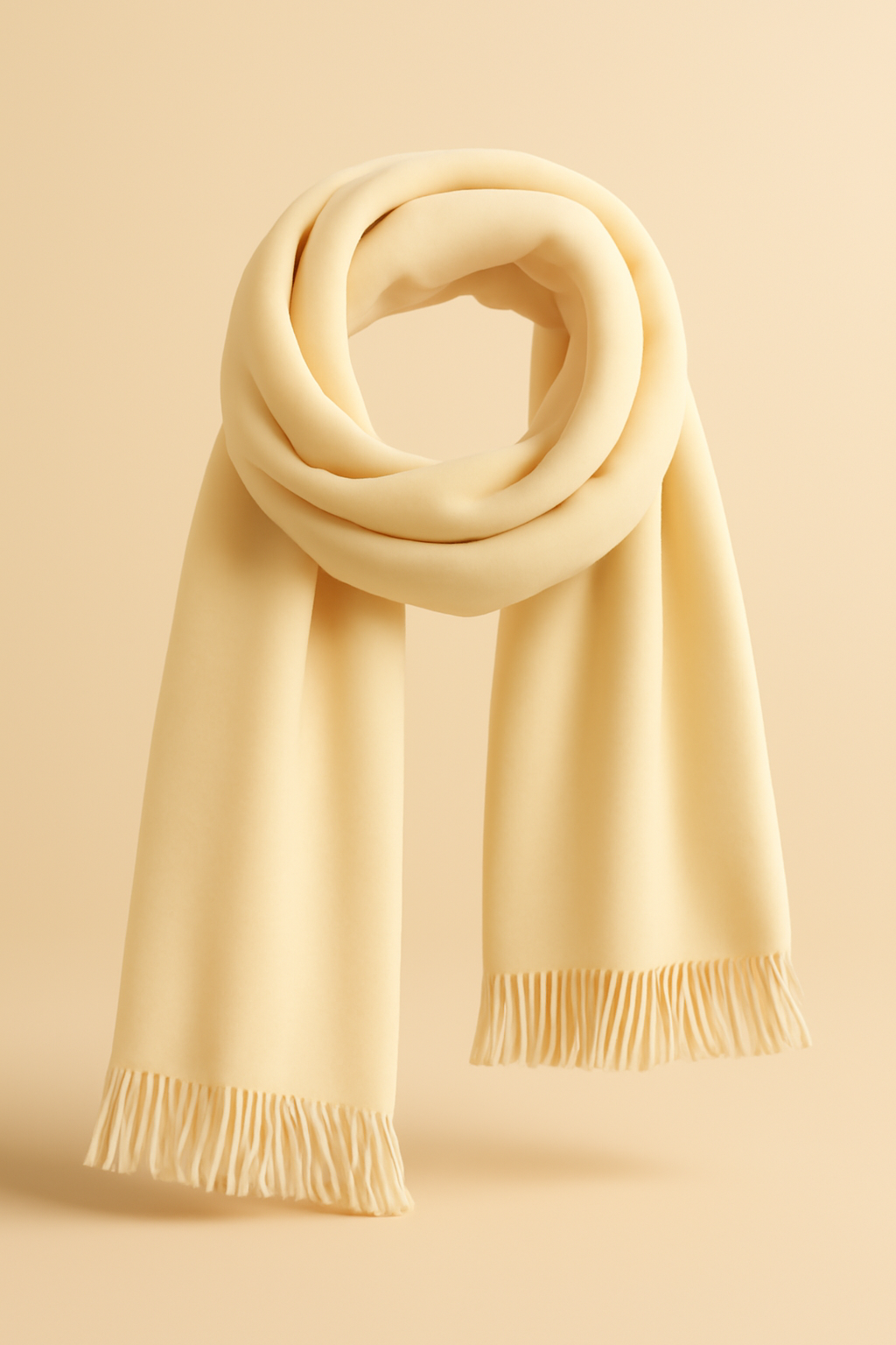 Azure Fringed Cotton Scarf