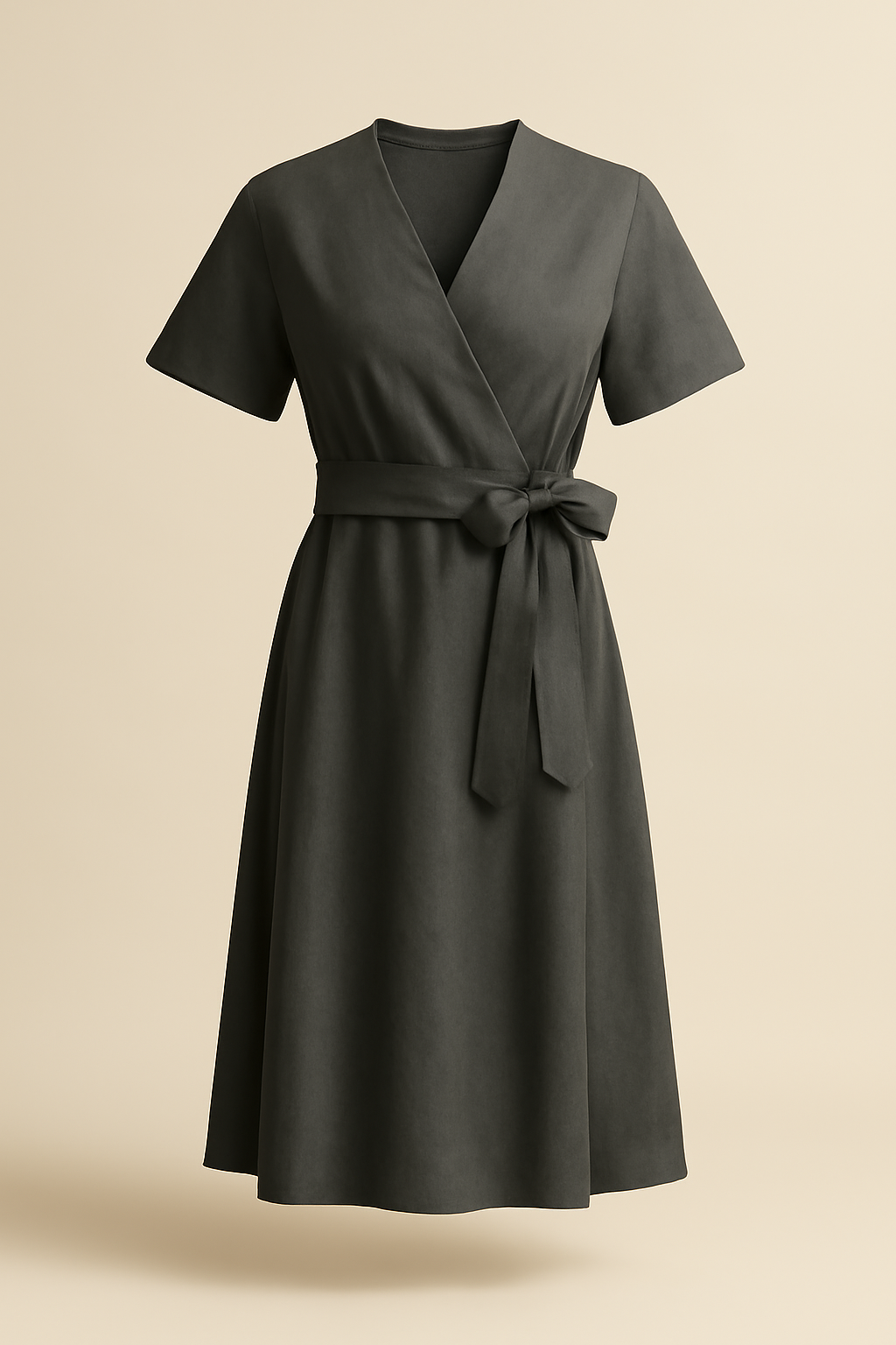 Azure Halterneck Linen Wrap Dress
