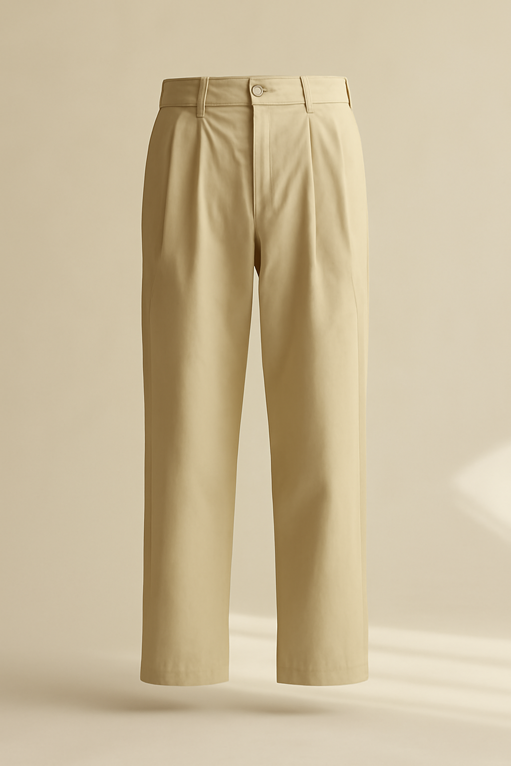 Azure High-Rise Linen Pleated Trousers