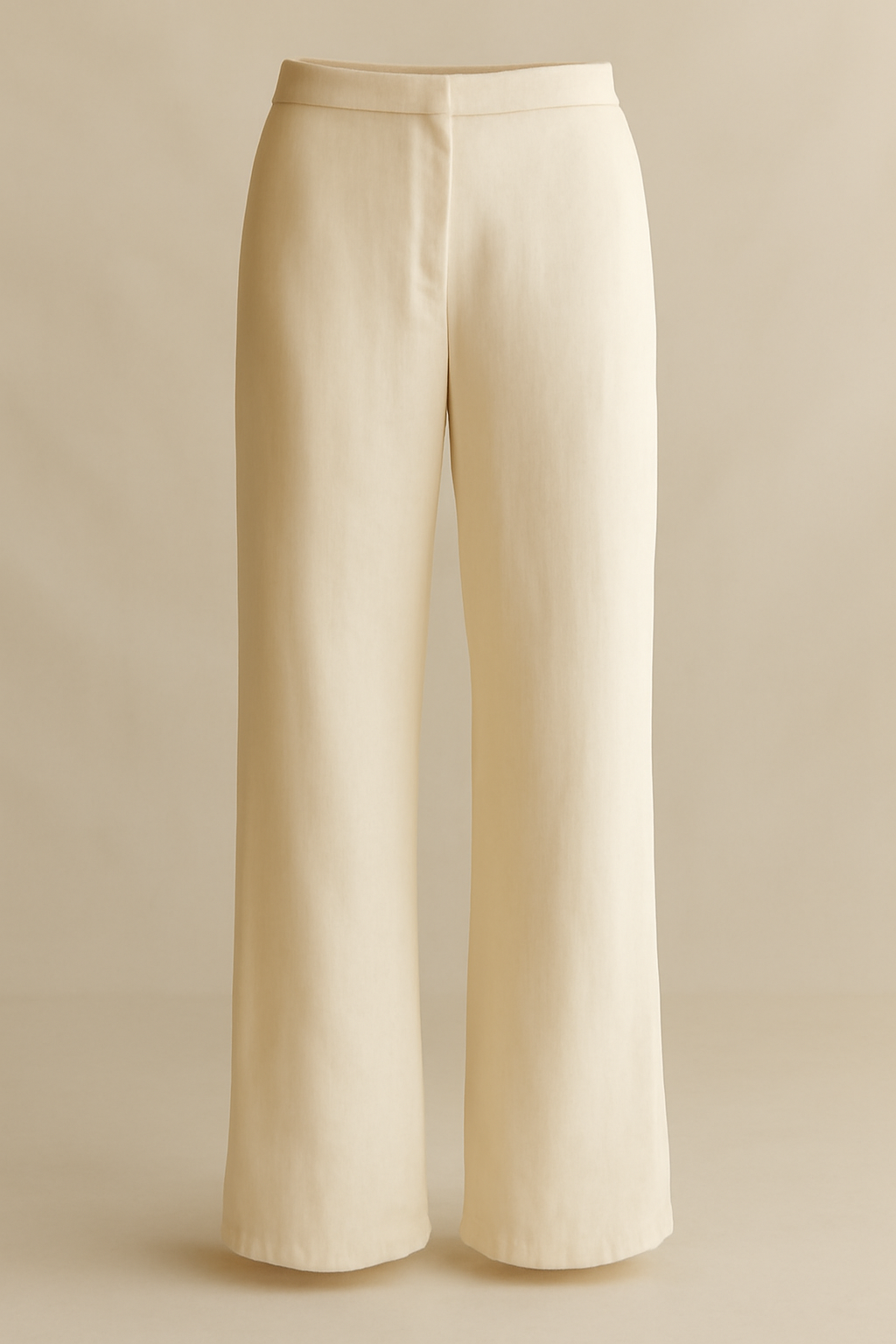 Azure Mid-Rise Linen Wide-Leg Trousers