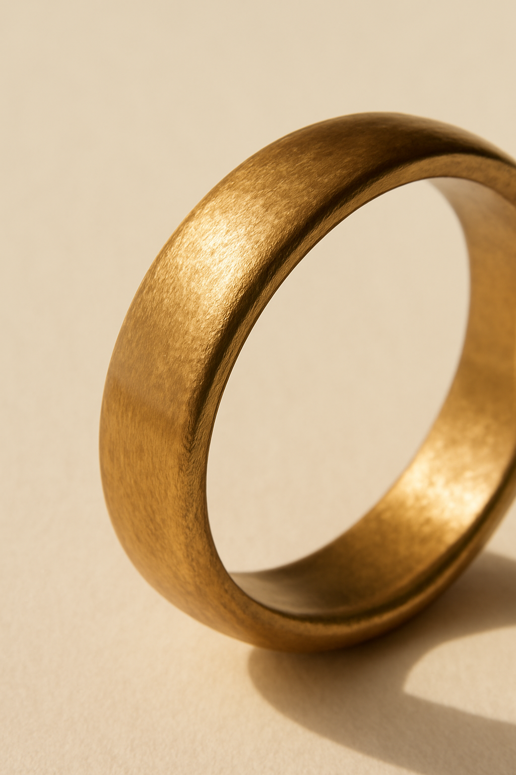 Azure Minimal Brass Ring