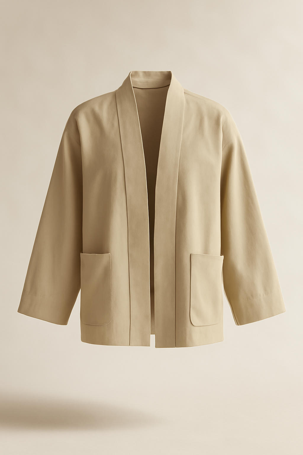 Azure Oversized Gabardine Kimono Jacket