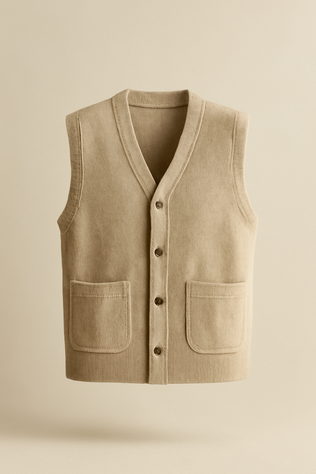 Azure Oversized Wool Vest