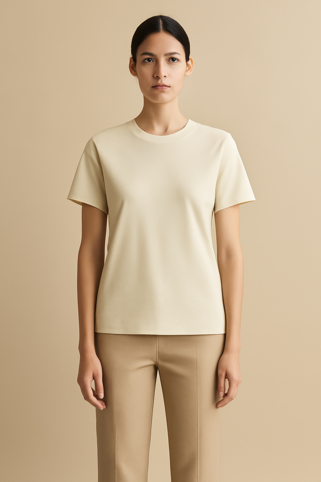 Azure Relaxed Cotton Crewneck Tee