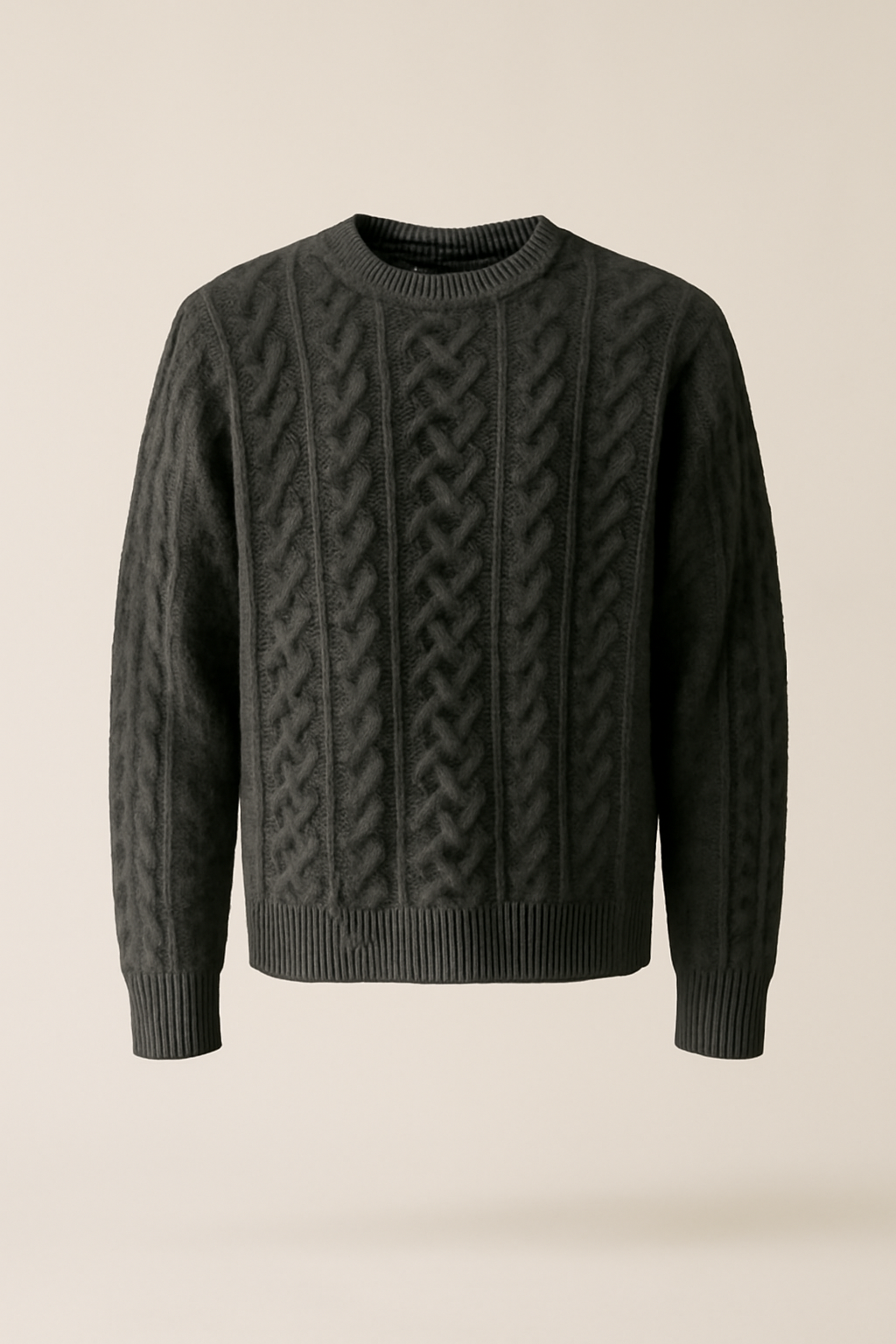 Bodrum Cable-Knit Wool Ribbed Sweater