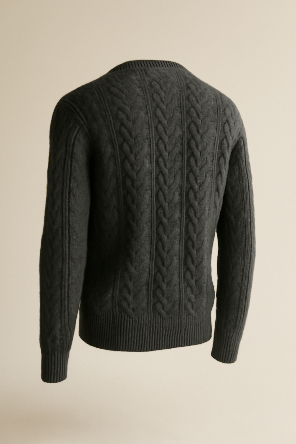 Bodrum Cable-Knit Wool Ribbed Sweater