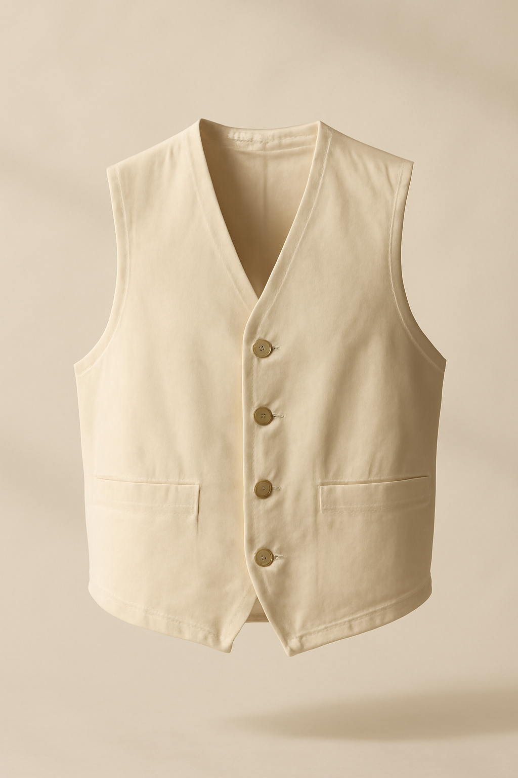 Bosphorus Belted Gabardine Vest