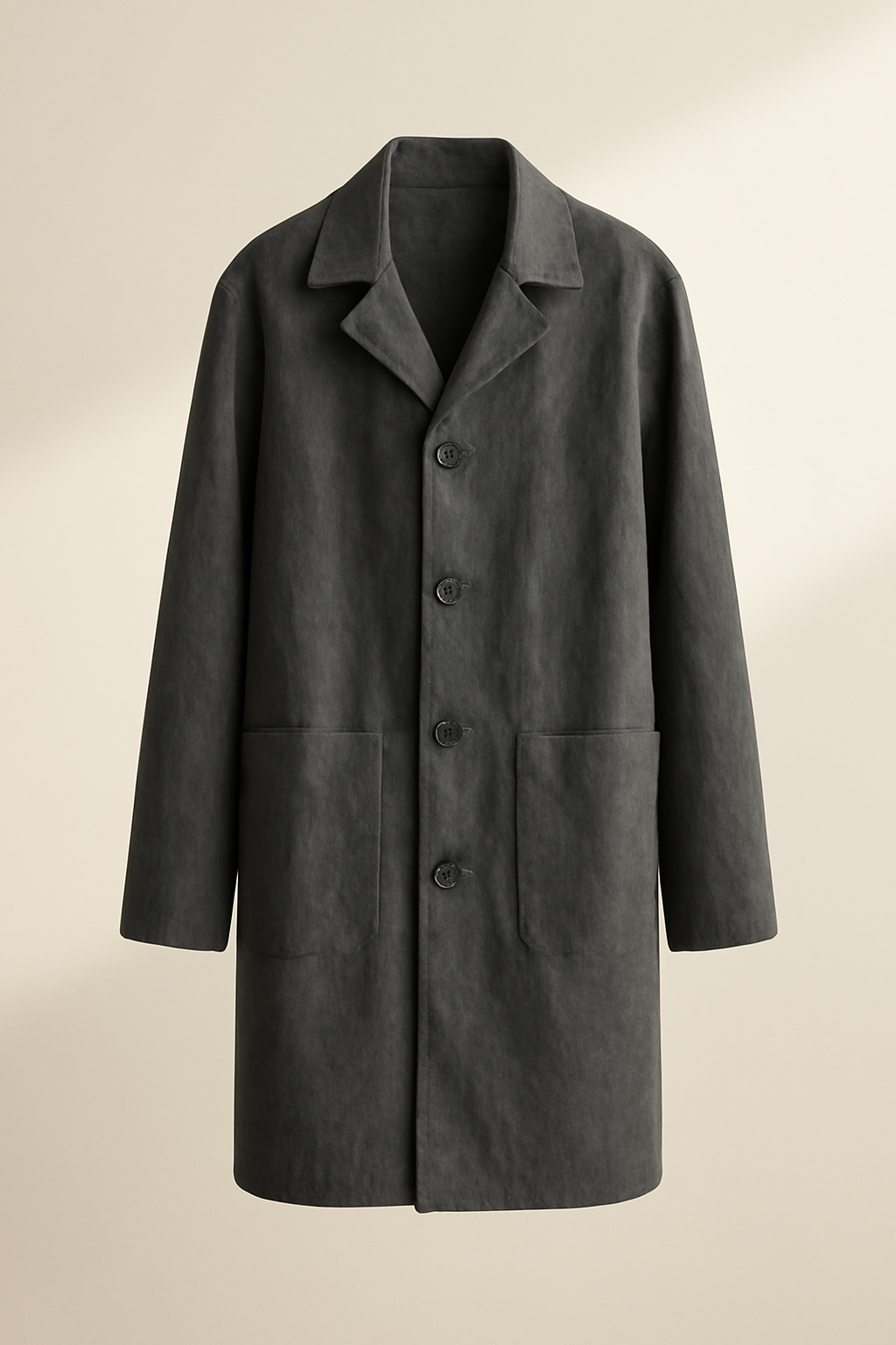 Bosphorus Double-Breasted Linen Overcoat
